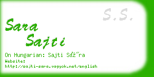 sara sajti business card